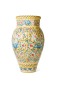 Preview: Cruche sicilienne colorée à motif floral – céramique artisanale, 75 cm